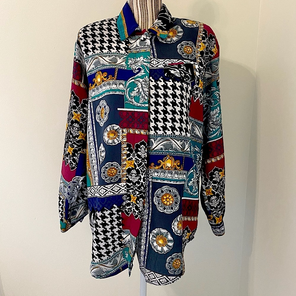 Christie & Jill Retro Oversized Blouse